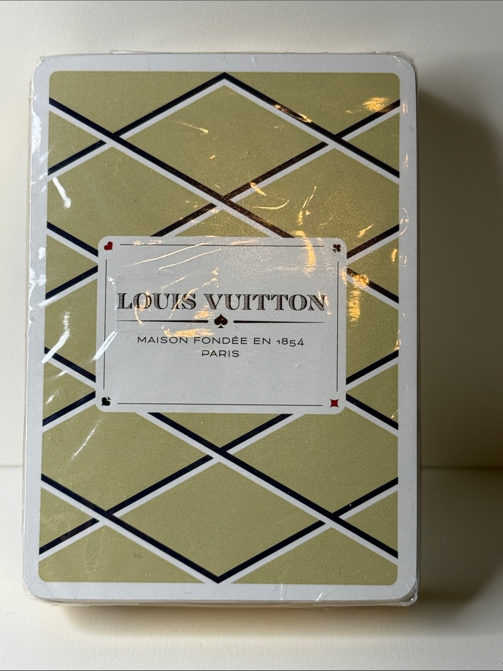 Louis Vuitton authentic sealed Playing Cards luxury high end set metallic edge
